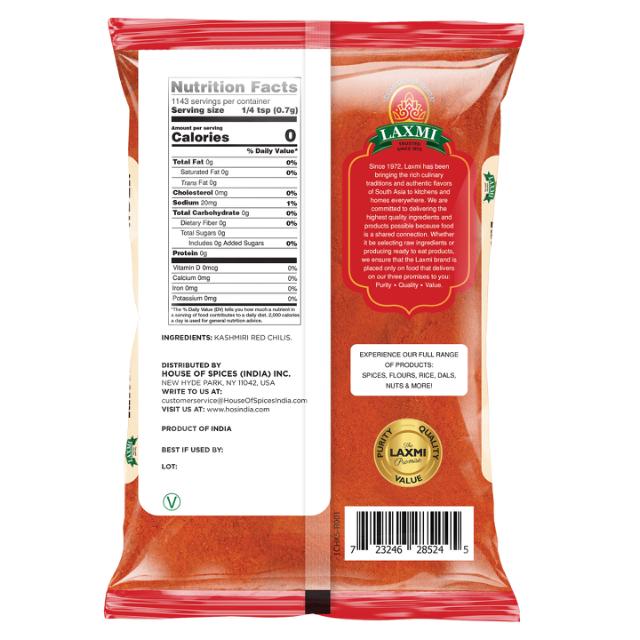 LX. KASHMIRI CHILI POWDER 10X800 GM (NONGMO)