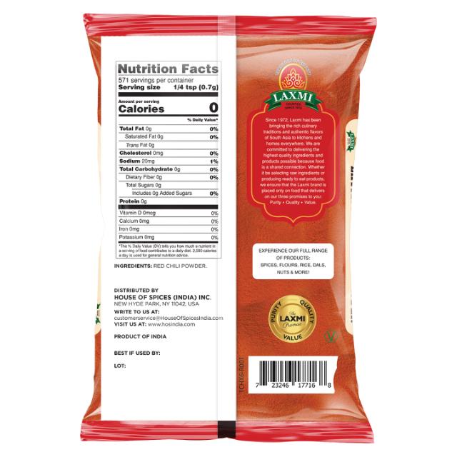 LX. EXTRA HOT CHILI POWDER 20X400 GM (NONGMO)
