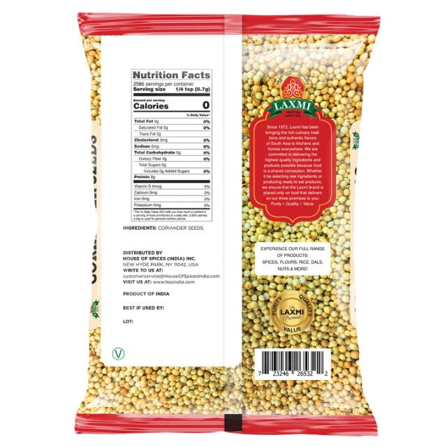 LAXMI  CORIANDER SEED 6X4 LB