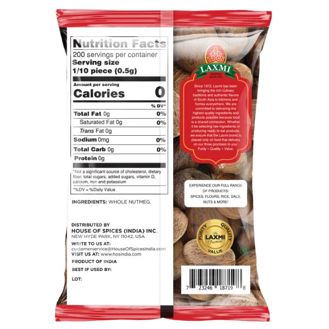 LX. NUTMEG WHOLE 20X100 GM (NONGMO)