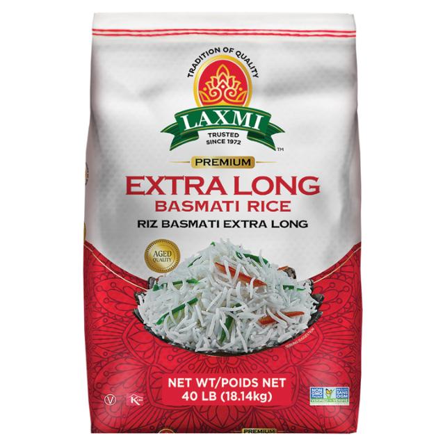 LX. EXTRA LONG BASMATI RICE 40 LB (NONGMO)