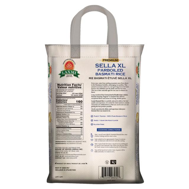 LX. SELLA XL PARBLD BASMATI RICE 2X20 LB (NONGMO)