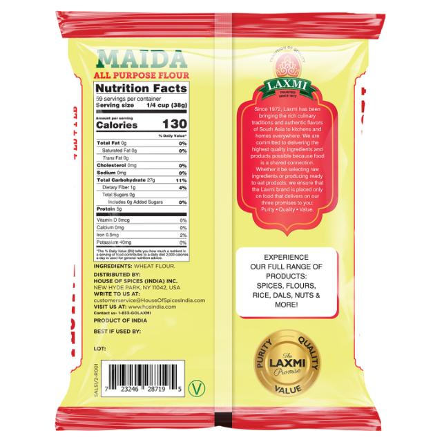 LAXMI ALL PURPSE FLOUR FEST PCK (4+1 LB) 8X5 LB