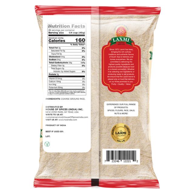 LX. FRESHLY MILLED IDLI RAVA 20X2 LB (NONGMO)