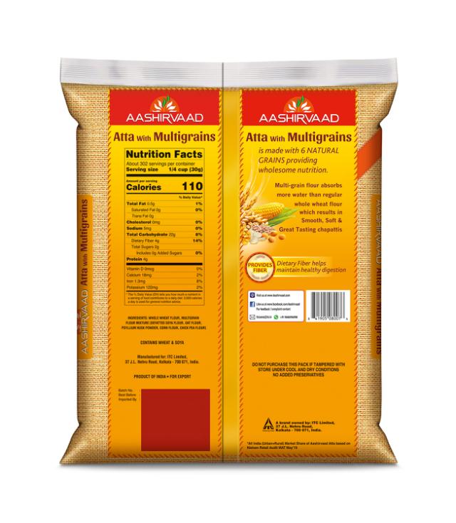 AASHIRVAAD ATTA SHARBATI SELECT 4X10 LB (EXP PACK)