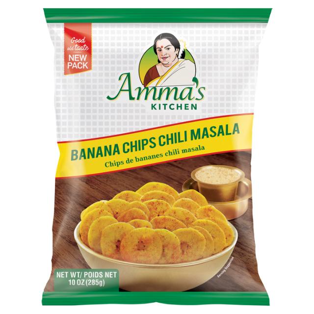 AMMA'S KITCHEN BANANA CHIPS CHILI MASALA 20X285 GM