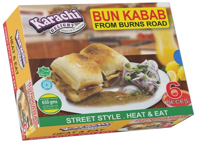K.D BUN KABAB WITH CHUT. 8X8X80 GM (6+2 FREE)