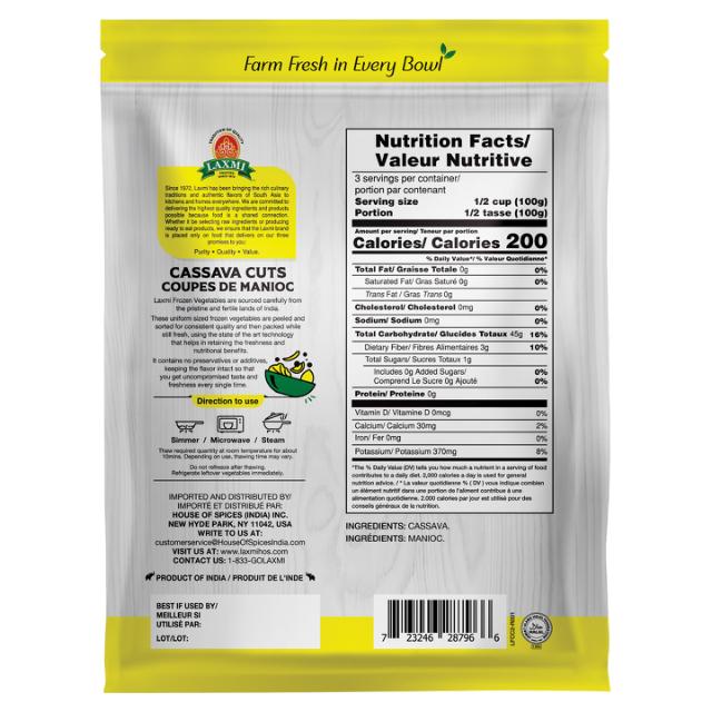 LX. FROZEN CASSAVA CUTS 24X312 GM (NGMO) [PS]