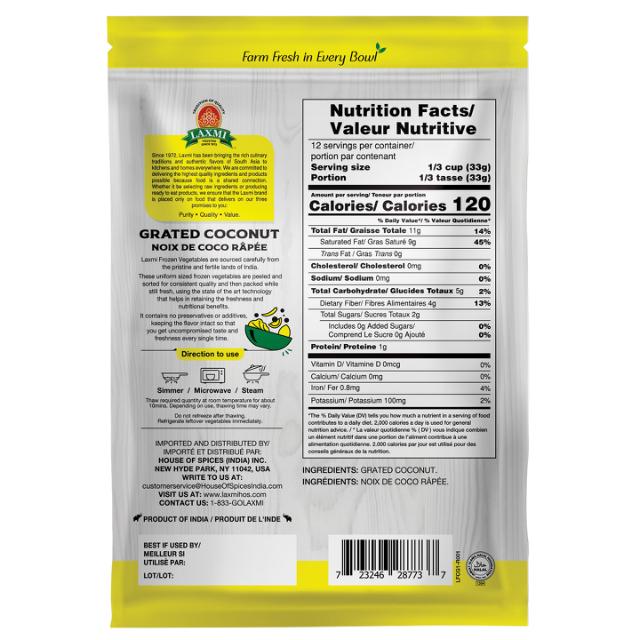 LX. FROZEN GRATED COCONUT 24X400 GM (NGMO) [PS]