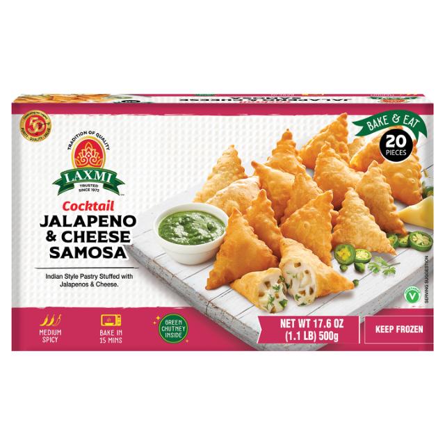 LX. COCKTAIL JALAPENO CHEESE SAMOSA 12X20X20GM[PS]