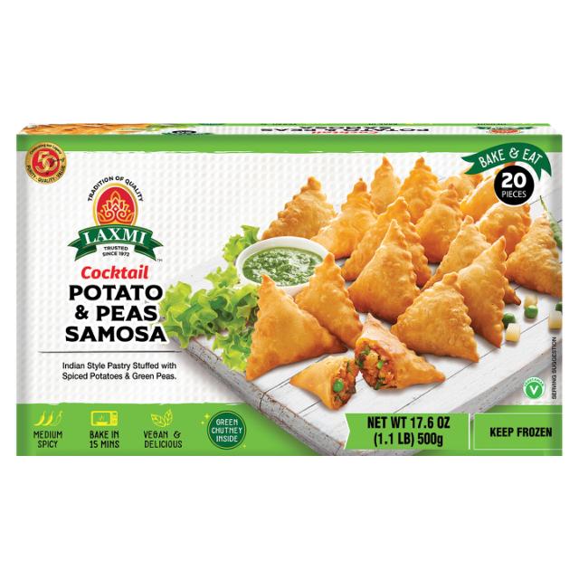 LX. COCKTAIL POT PEAS SAMOSA12X20X20GM (NONGMO) PS