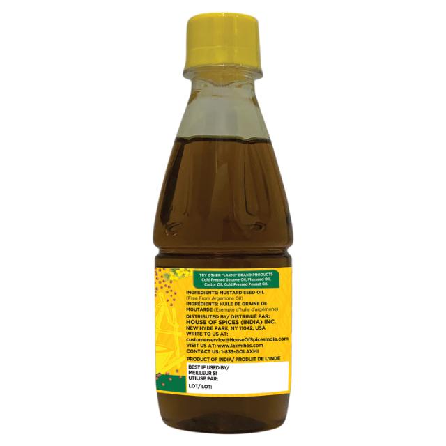 LAXMI MUSTARD OIL 12X8 OZ (236 ML)
