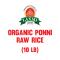 LX. ORGANIC PONNI RAW RICE 4X10 LB