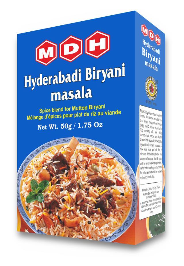 MDH HYDRABADI BIRYANI MASALA 10X50 GM IN