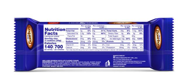 PARLE HIDE&SEEK BOURBON 30X150 GM